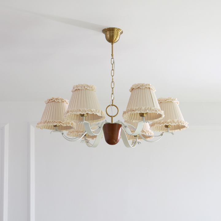 Walnut Fabric Chandelier