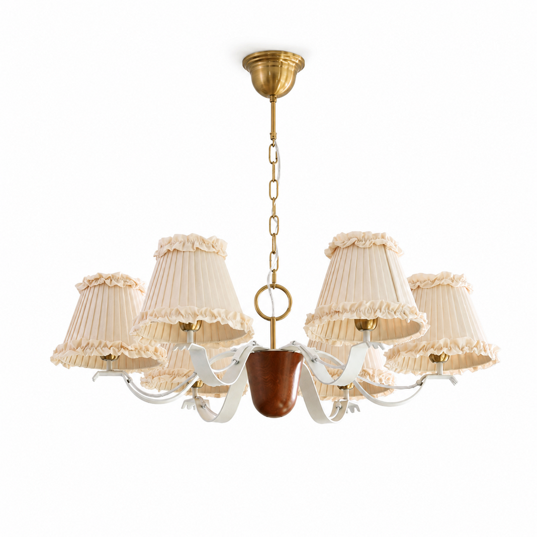 Walnut Fabric Chandelier