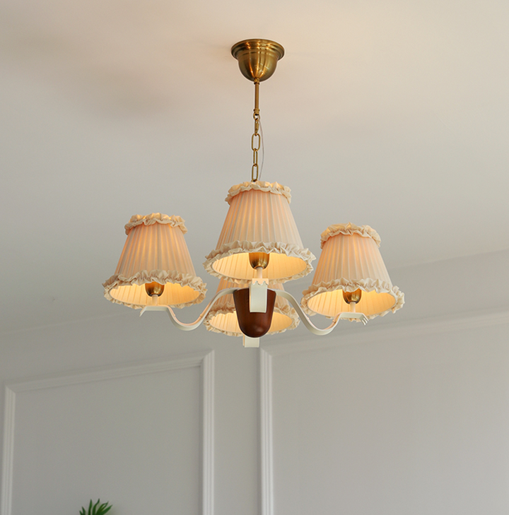 Walnut Fabric Chandelier