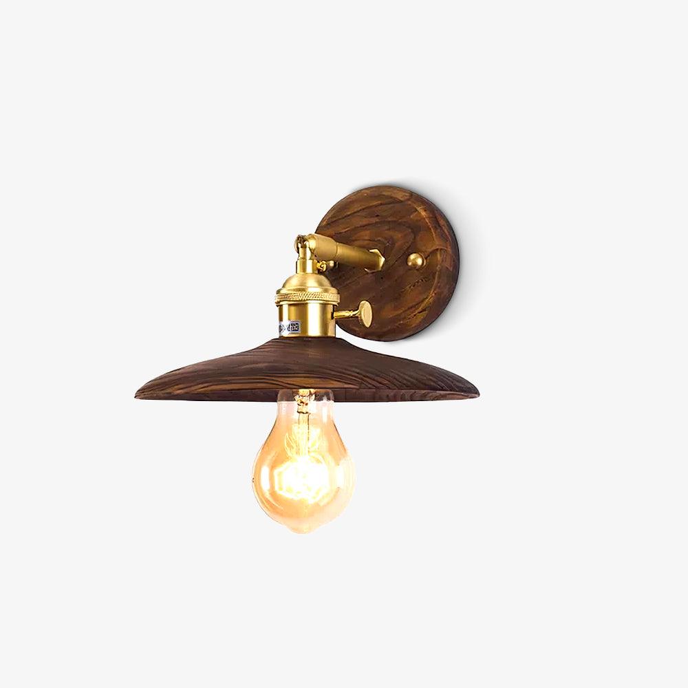 Walnut Flared Wall Light - Vakkerlight