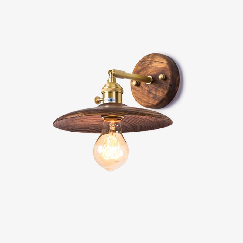 Walnut Flared Wall Light - Vakkerlight