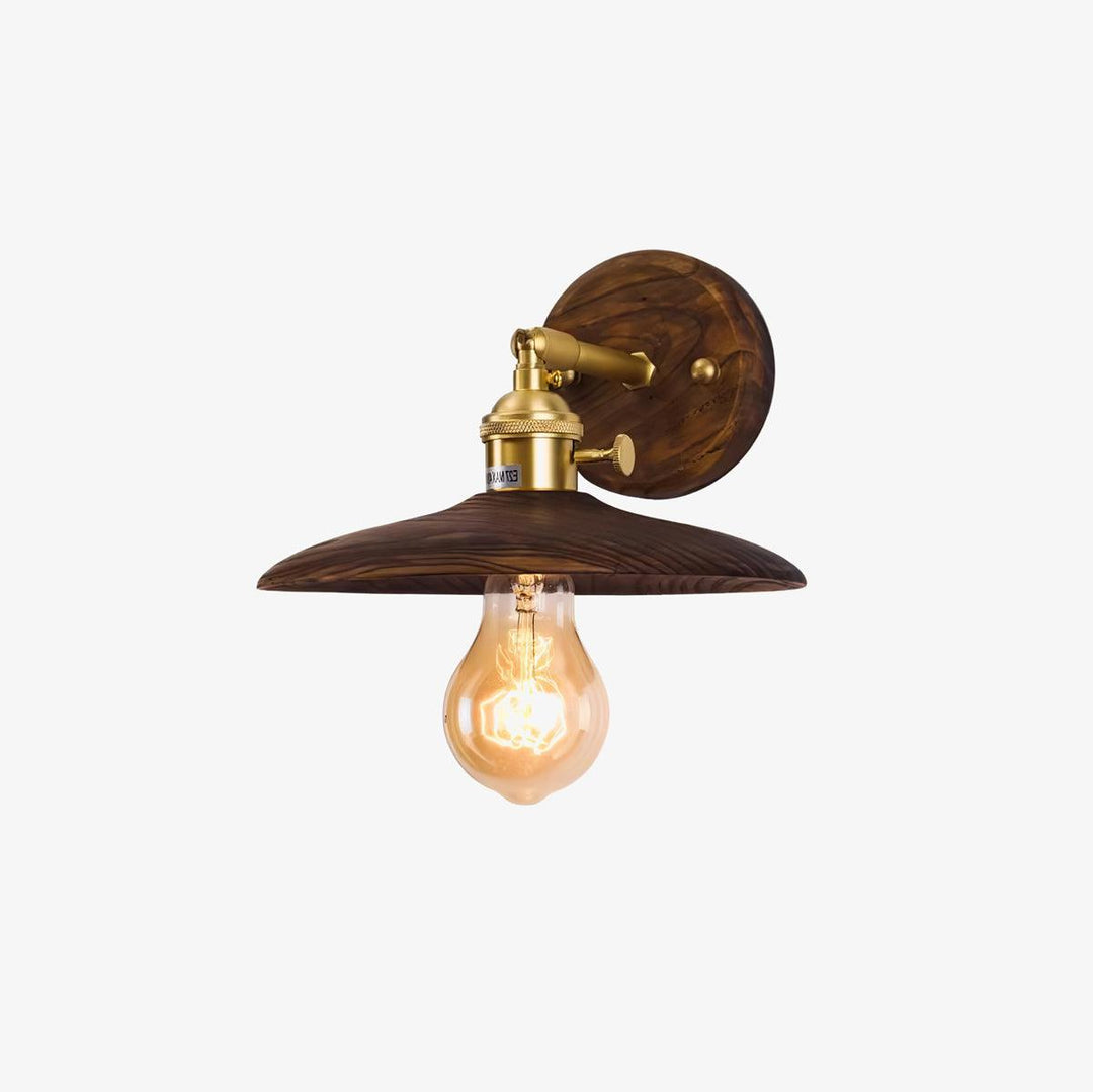 Walnut Flared Wall Light - Vakkerlight