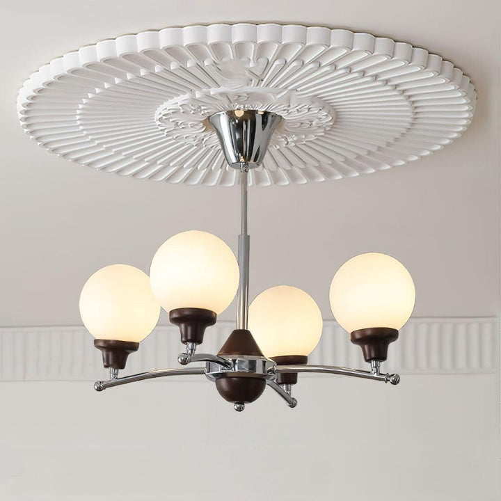 Walnut Glass Ball Chandelier - Vakkerlight