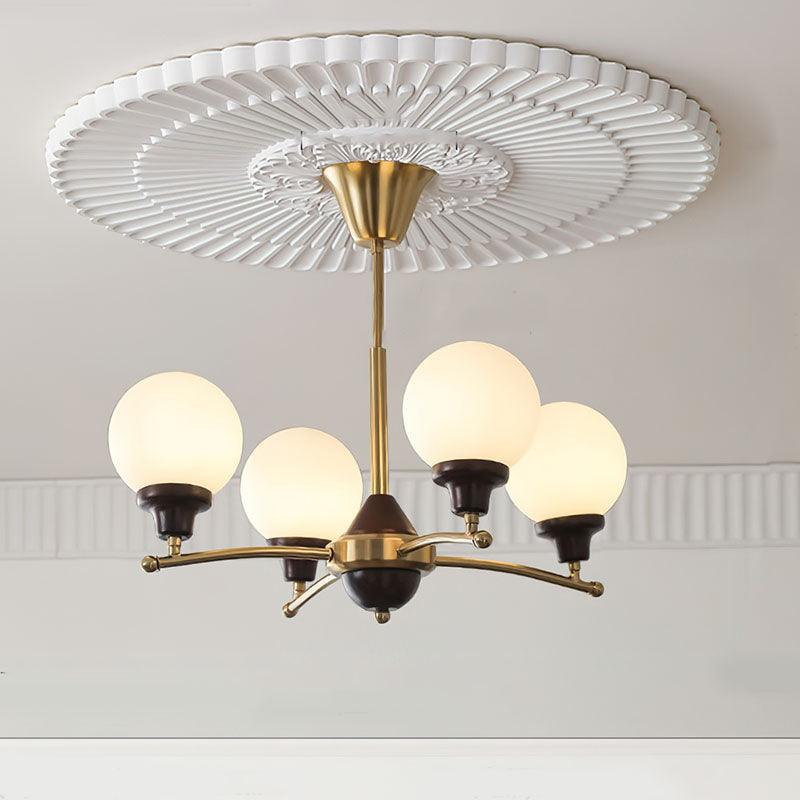 Walnut Glass Ball Chandelier - Vakkerlight