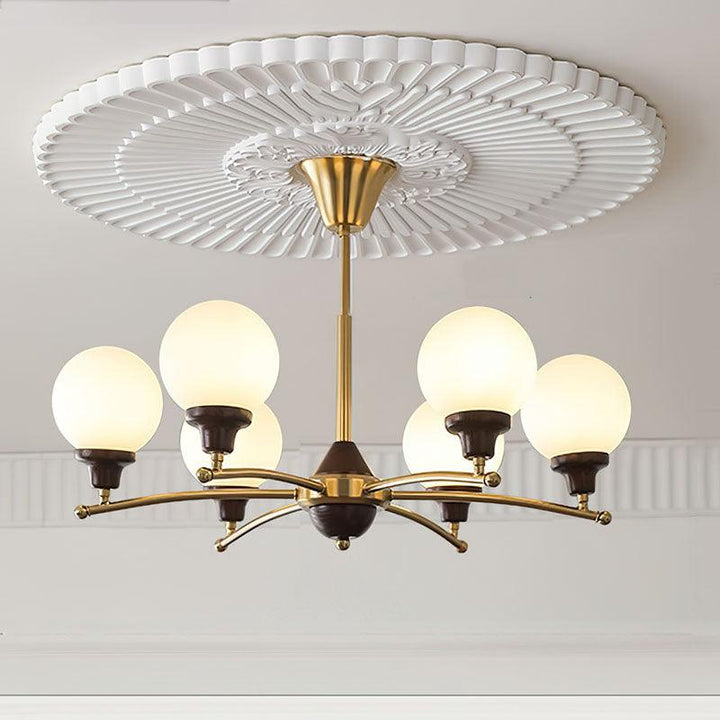 Walnut Glass Ball Chandelier - Vakkerlight