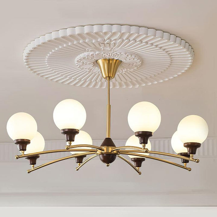 Walnut Glass Ball Chandelier - Vakkerlight