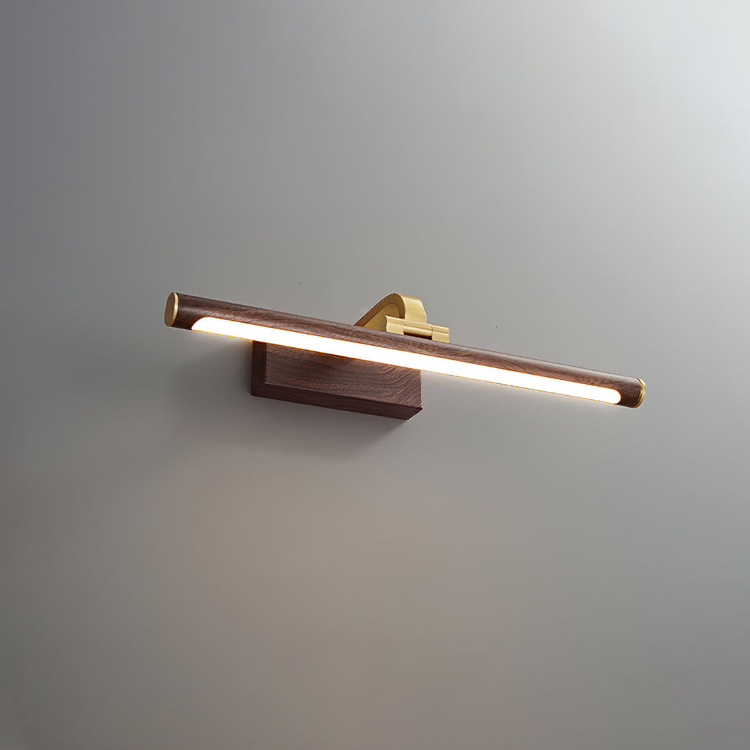 Walnut Color Linear LED Wall Light - Vakkerlight