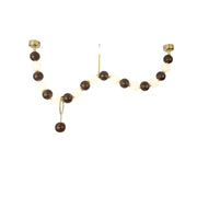 Walnut Bead Necklace Chandelier