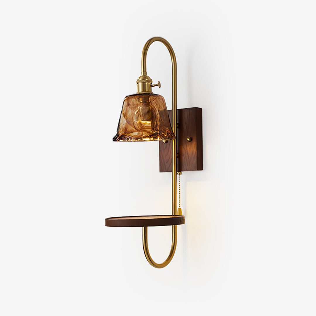 Walnut Shelf Sconce - Vakkerlight