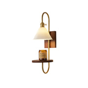 Walnut Shelf Sconce