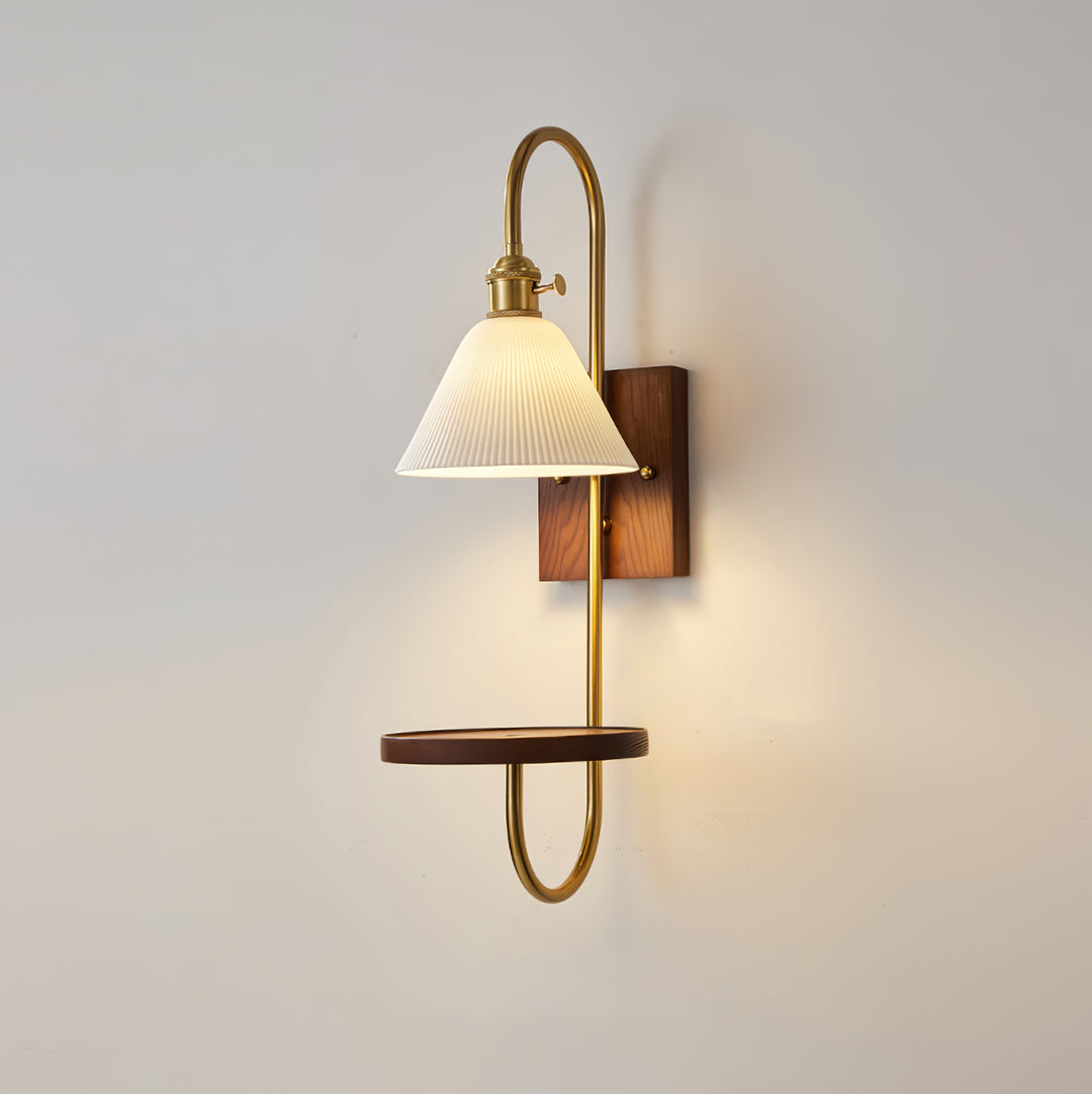 Walnut Shelf Sconce - Vakkerlight