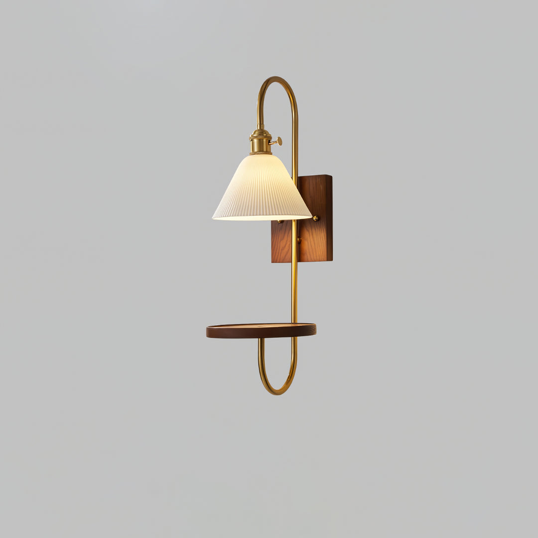 Walnut Shelf Sconce - Vakkerlight