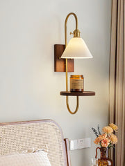 Walnut Shelf Sconce