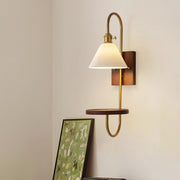 Walnut Shelf Sconce