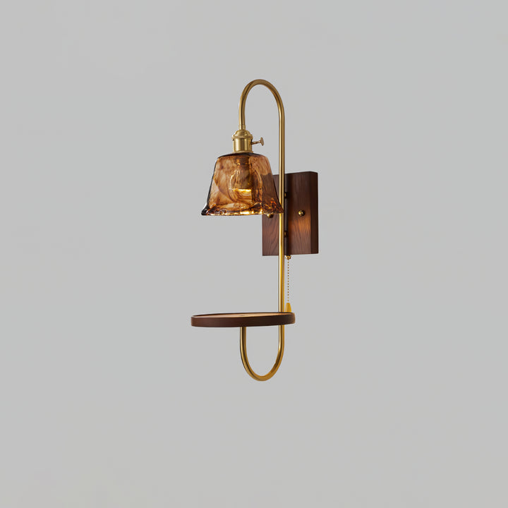 Walnut Shelf Sconce - Vakkerlight