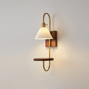 Walnut Shelf Sconce