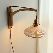 Walnut Swing Arm Wall Lamp - Vakkerlight