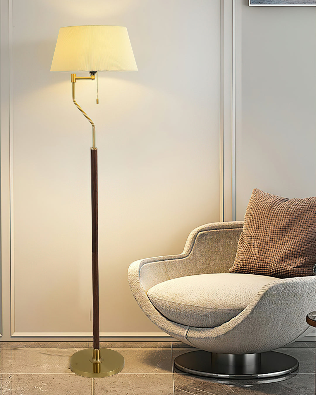 Walnut Whisper Floor Lamp