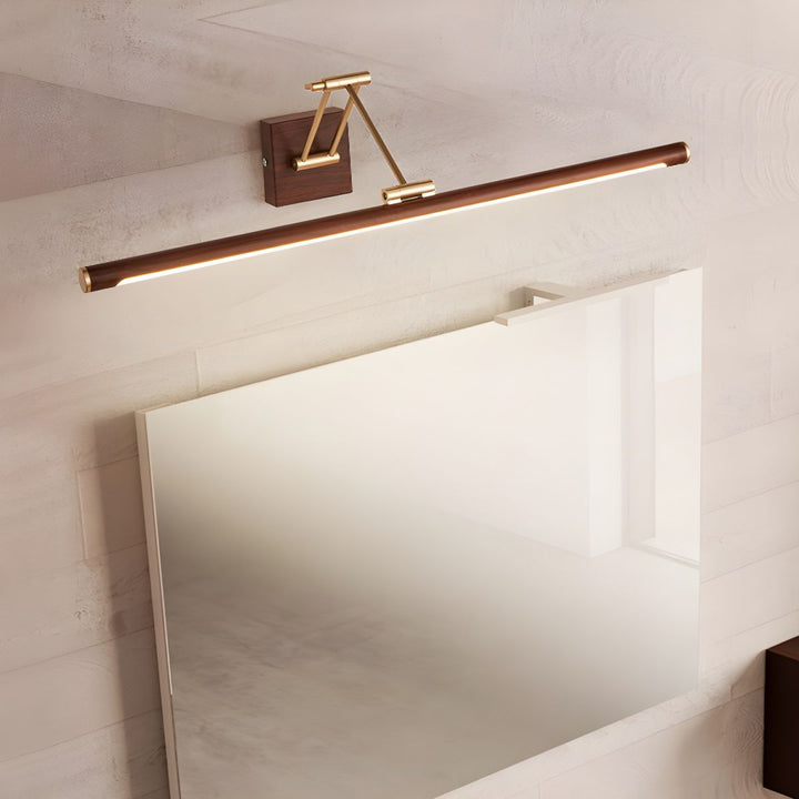 Walnut Color Linear Adjustable Wall Light - Vakkerlight