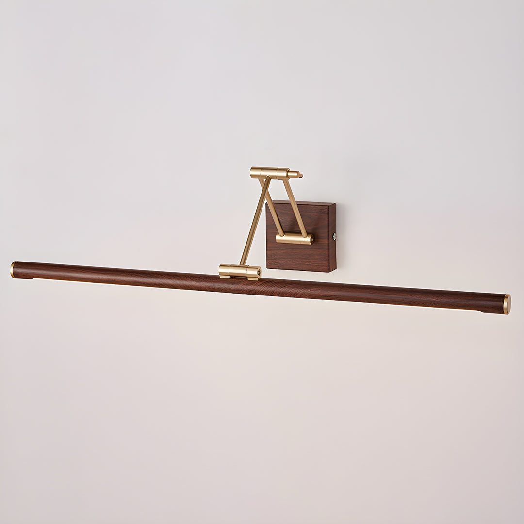 Walnut Color Linear Adjustable Wall Light - Vakkerlight