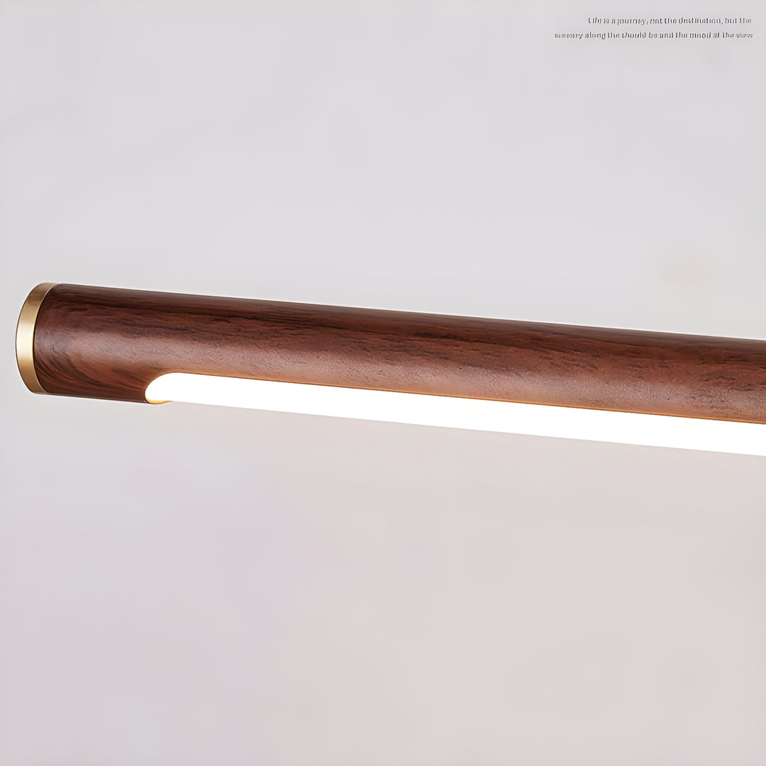 Walnut Color Linear Adjustable Wall Light - Vakkerlight