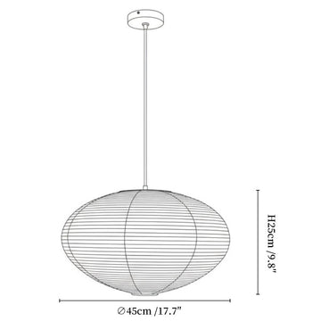 Washi Paper 15A 21A 26A Pendant Light — Dimension drawings 1