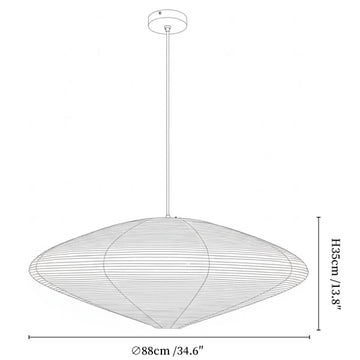 Washi Paper 15A 21A 26A Pendant Light — Dimension drawings 2