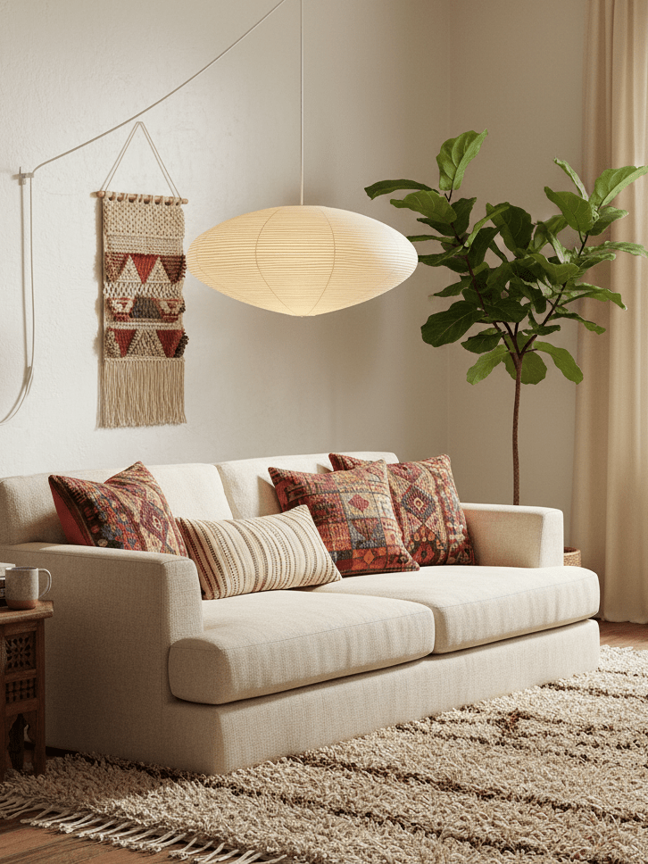 Washi Paper 15A Swag Light - Vakkerlight