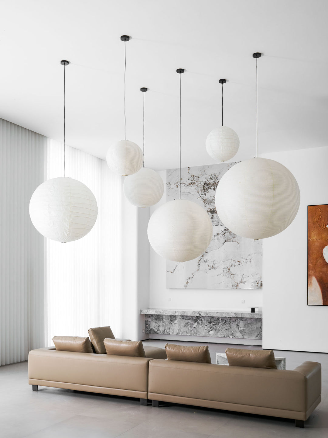 Washi Paper Round Series Pendant Lamp - Vakkerlight