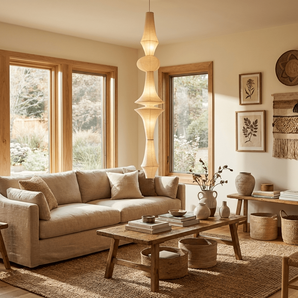 Washi Paper E Pendant Light - Vakkerlight