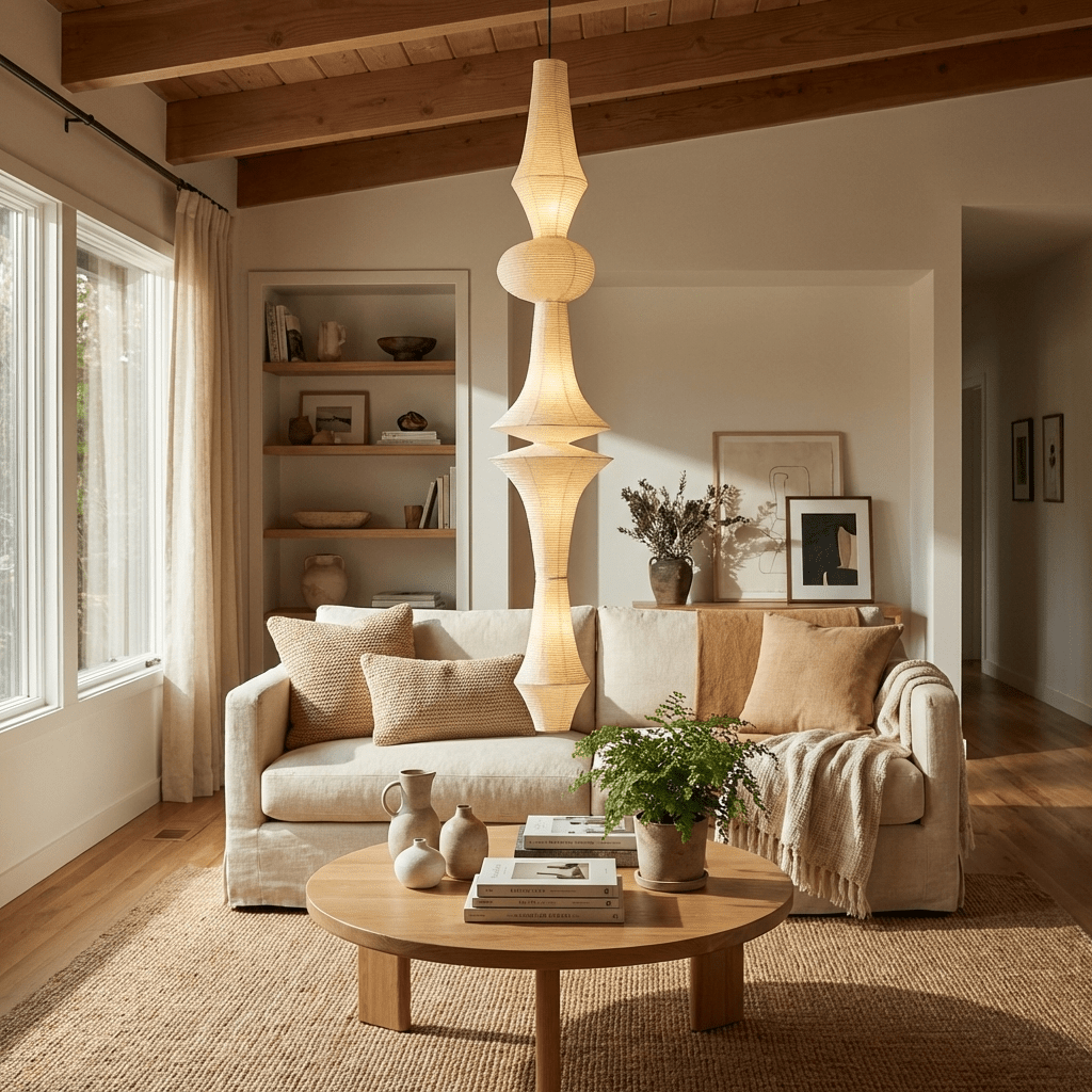 Washi Paper E Pendant Light - Vakkerlight