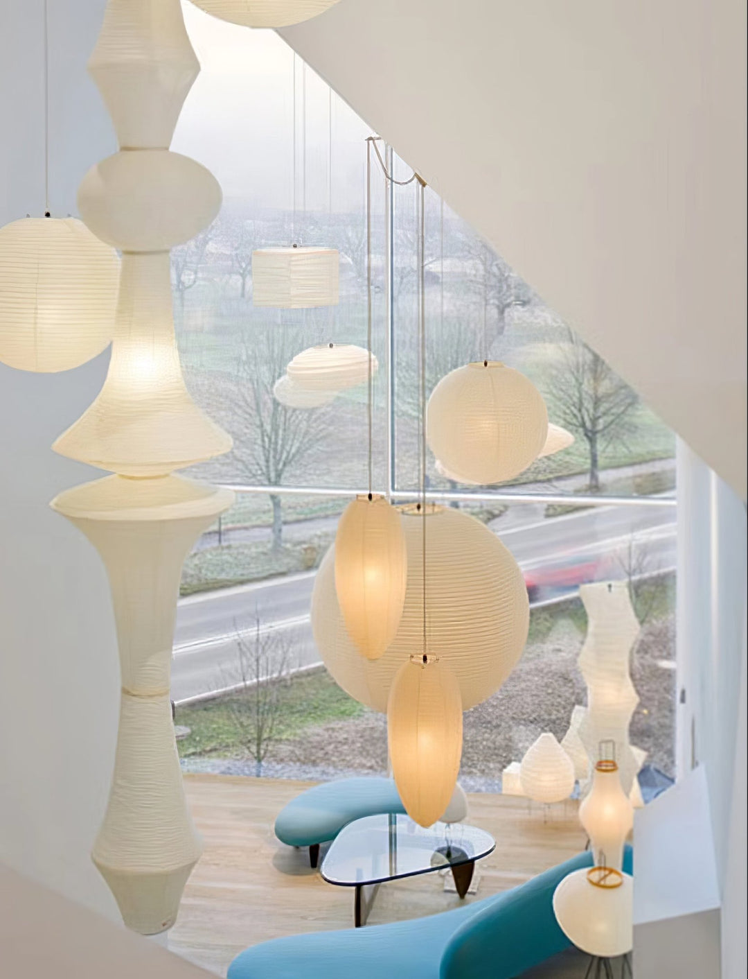 Washi Paper E Pendant Light - Vakkerlight