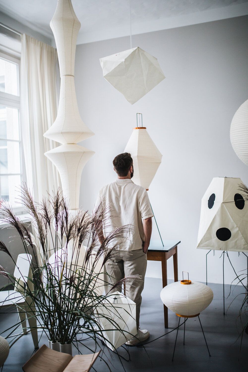 Washi Paper E Pendant Swag Light - Vakkerlight