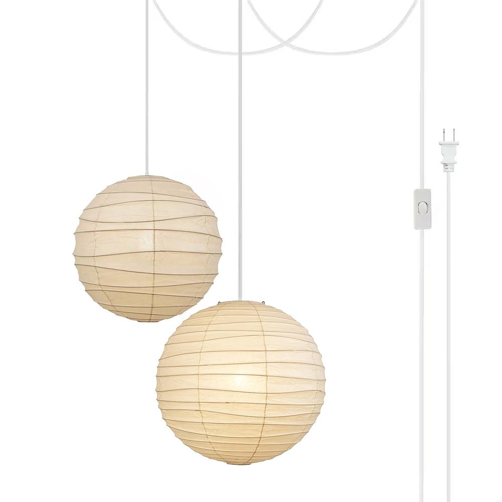 Washi Paper Pendant Swag Lamp - Vakkerlight