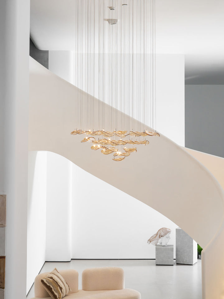 Wave Floating Leaf Chandelier - Vakkerlight
