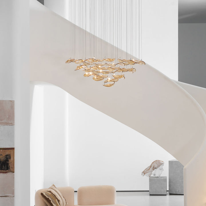 Wave Floating Leaf Chandelier - Vakkerlight