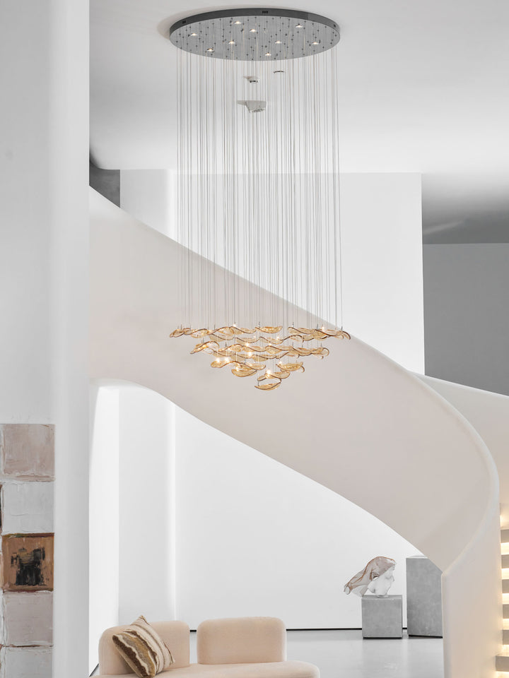 Wave Floating Leaf Chandelier - Vakkerlight