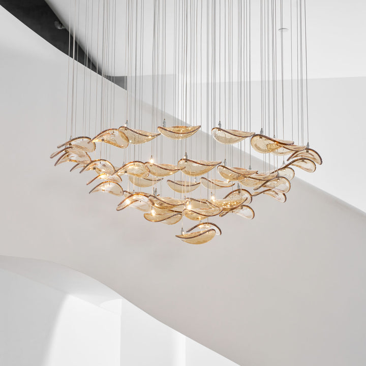 Wave Floating Leaf Chandelier - Vakkerlight