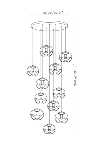 ضوء قلادة الموجة — Dimension drawings 5