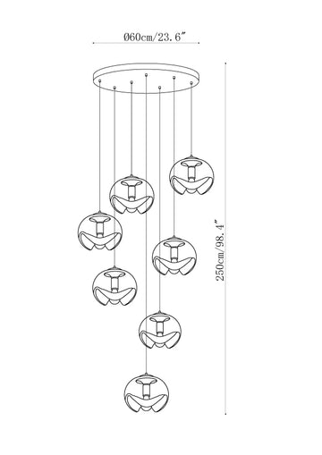 ضوء قلادة الموجة — Dimension drawings 3