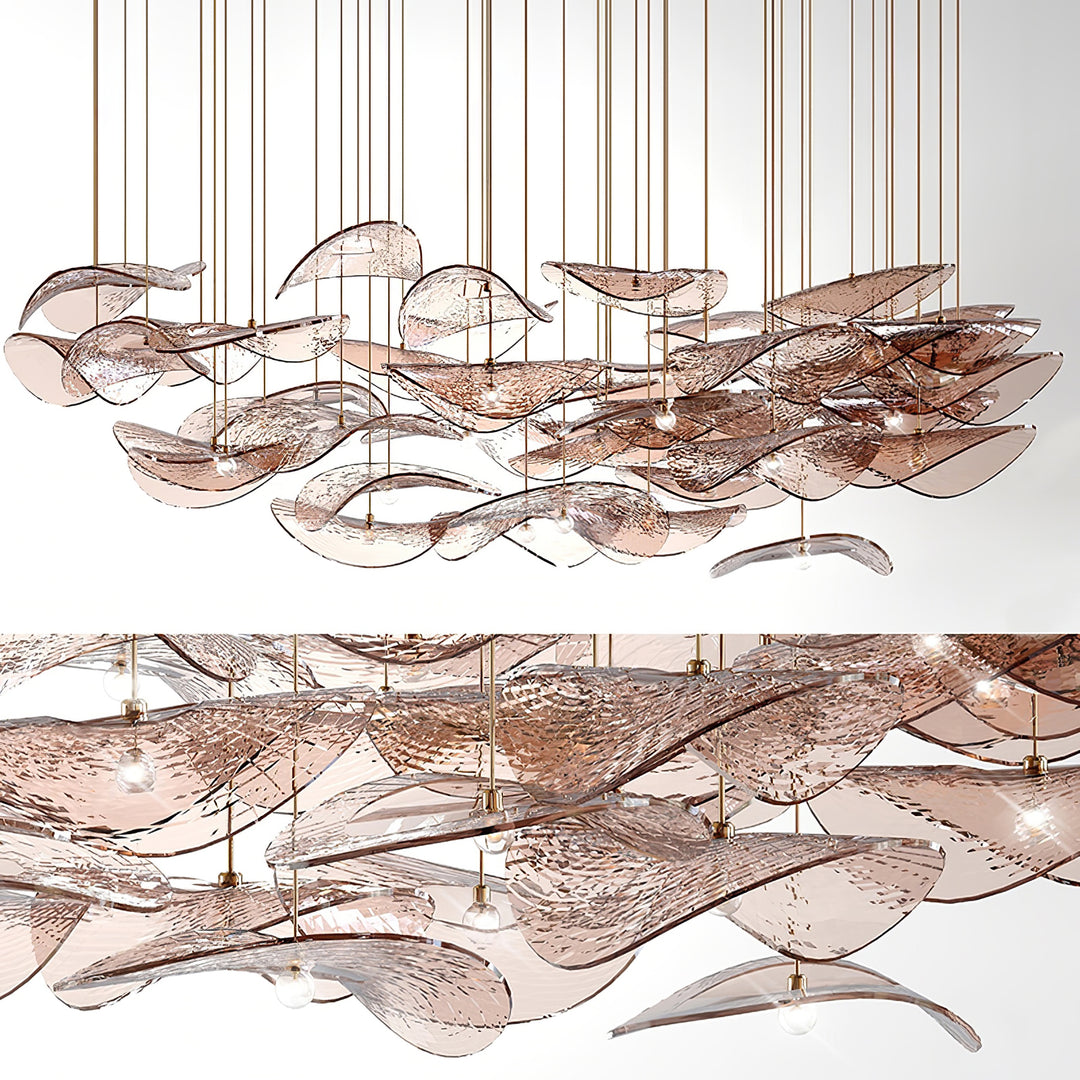 Wave Floating Leaf Chandelier - Vakkerlight