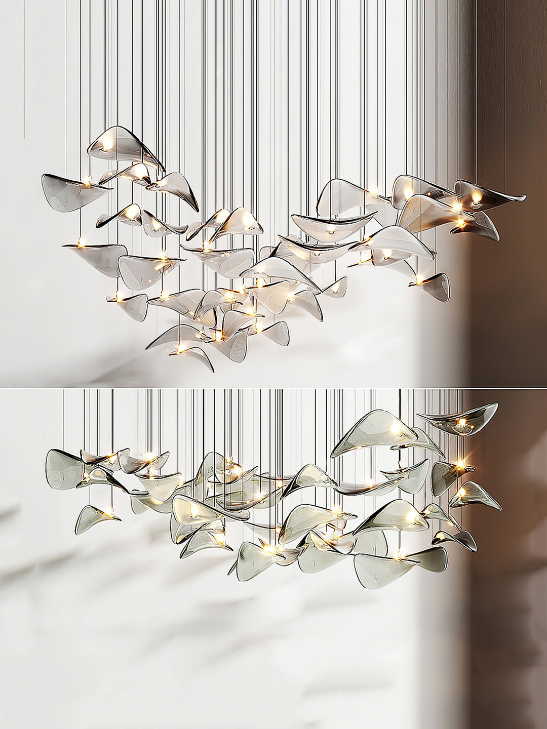 Wave Floating Leaf Chandelier - Vakkerlight