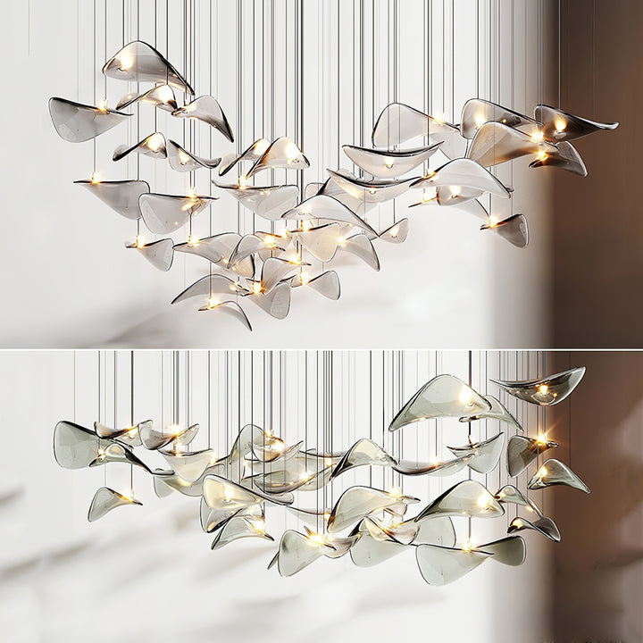 Wave Floating Leaf Chandelier - Vakkerlight