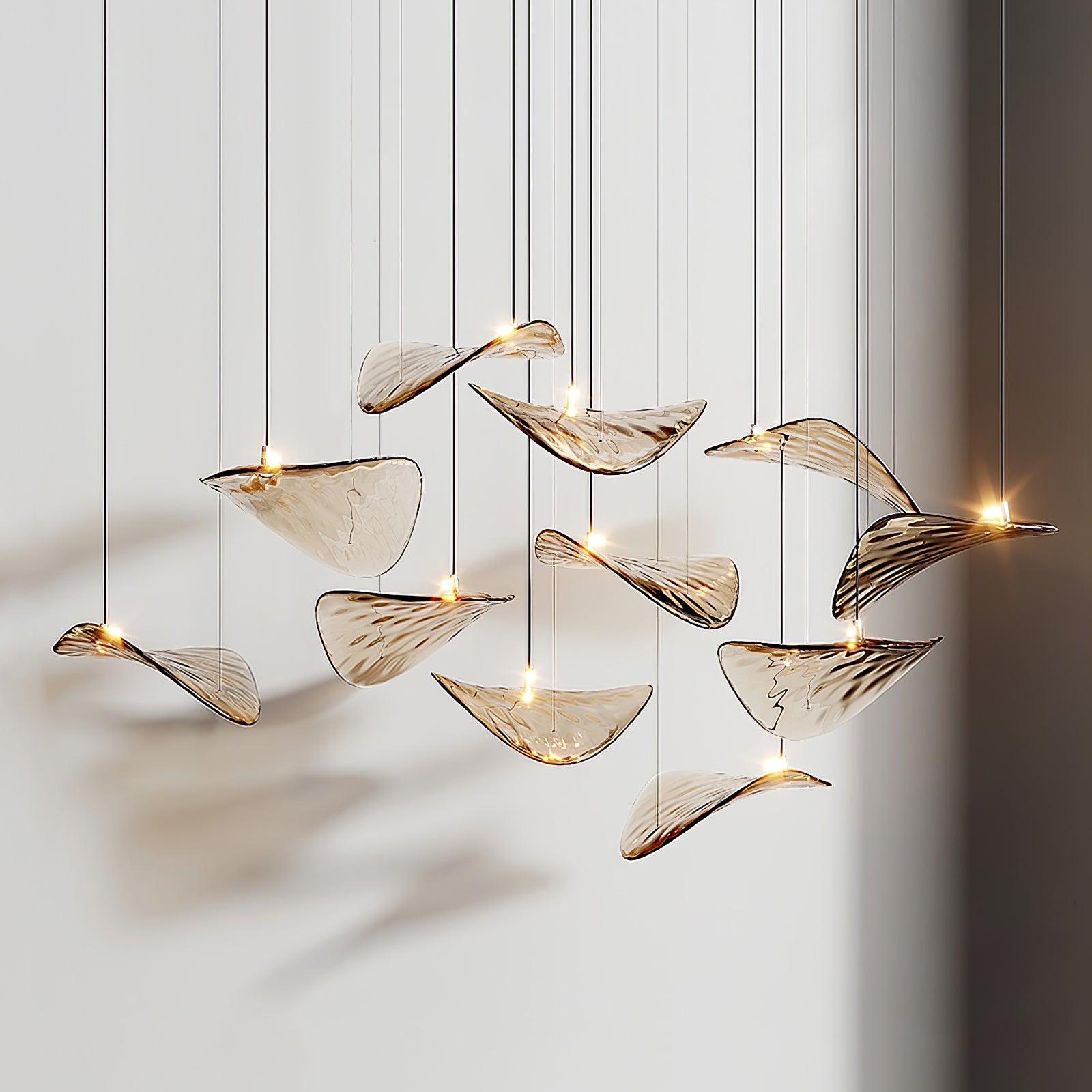 Wave Floating Leaf Chandelier – Vakkerlight