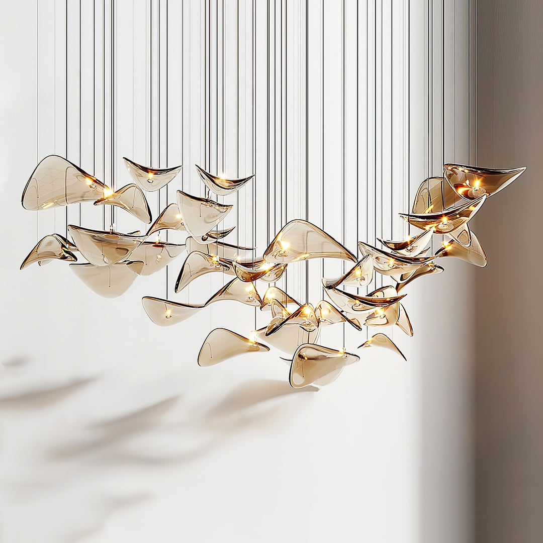 Wave Floating Leaf Chandelier - Vakkerlight