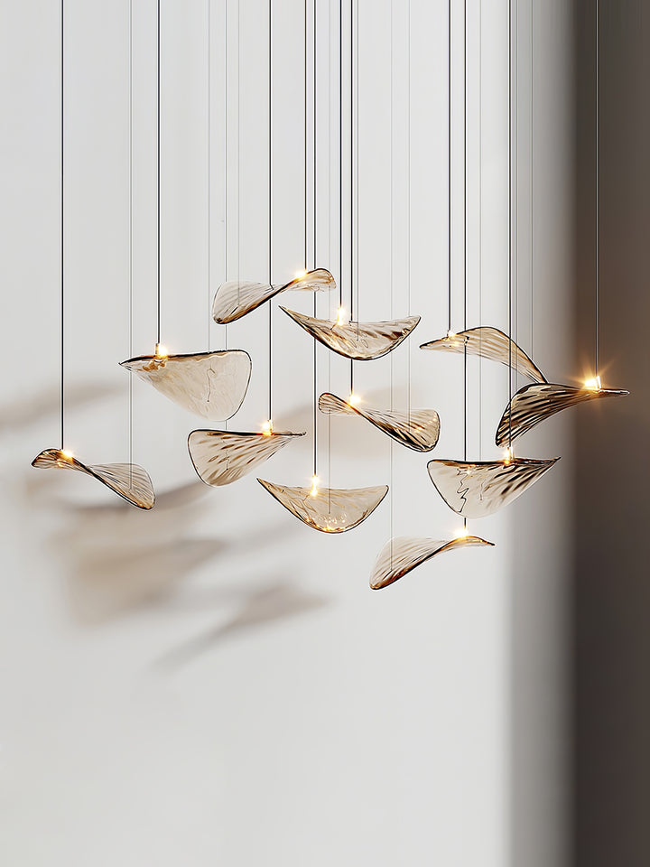 Wave Floating Leaf Chandelier - Vakkerlight