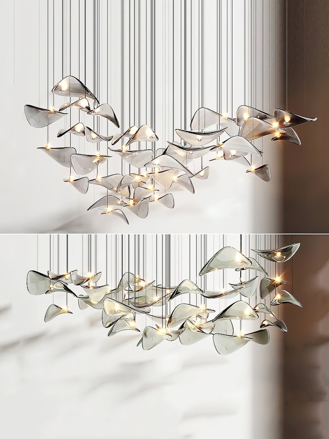 Wave Floating Leaf Chandelier - Vakkerlight