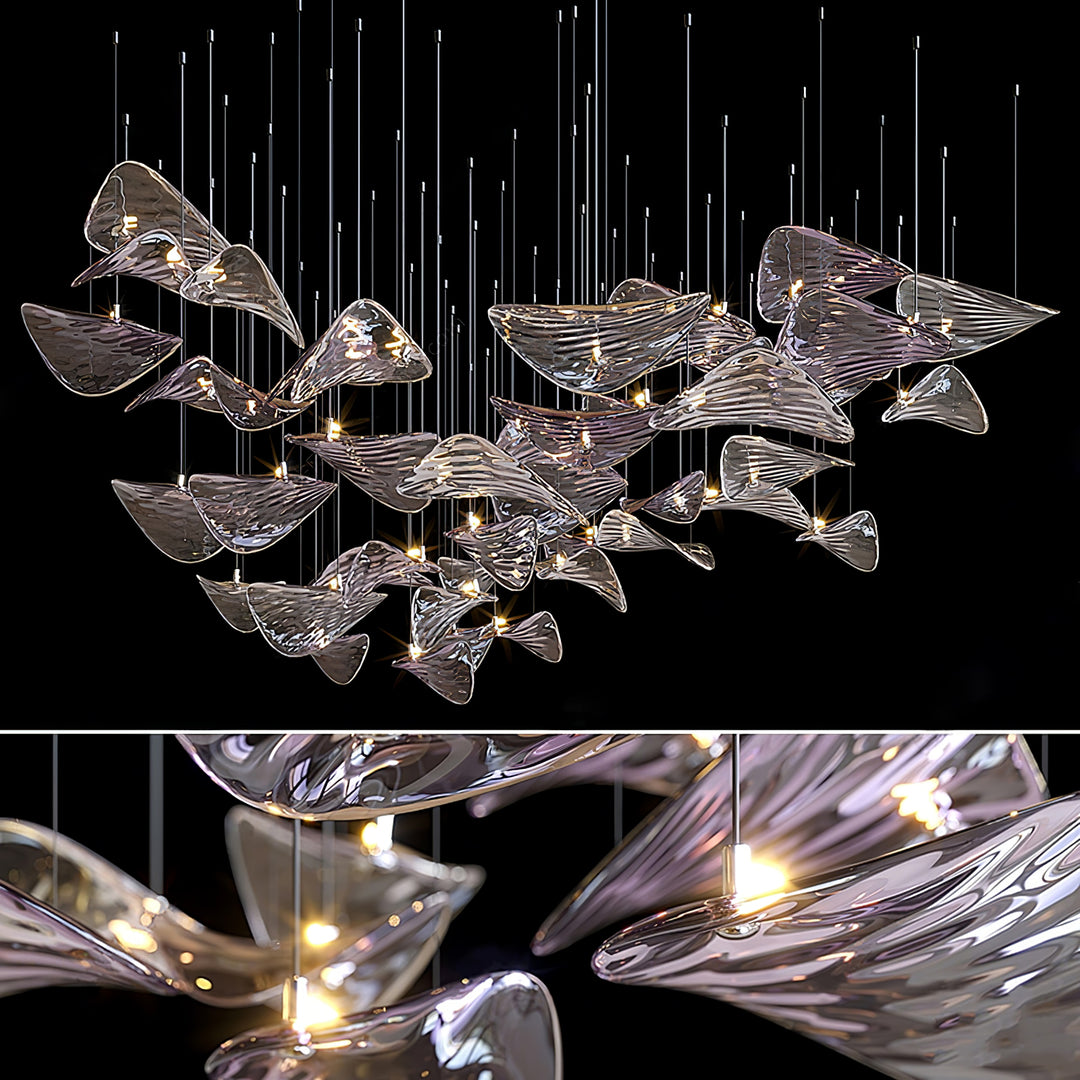 Wave Floating Leaf Chandelier - Vakkerlight