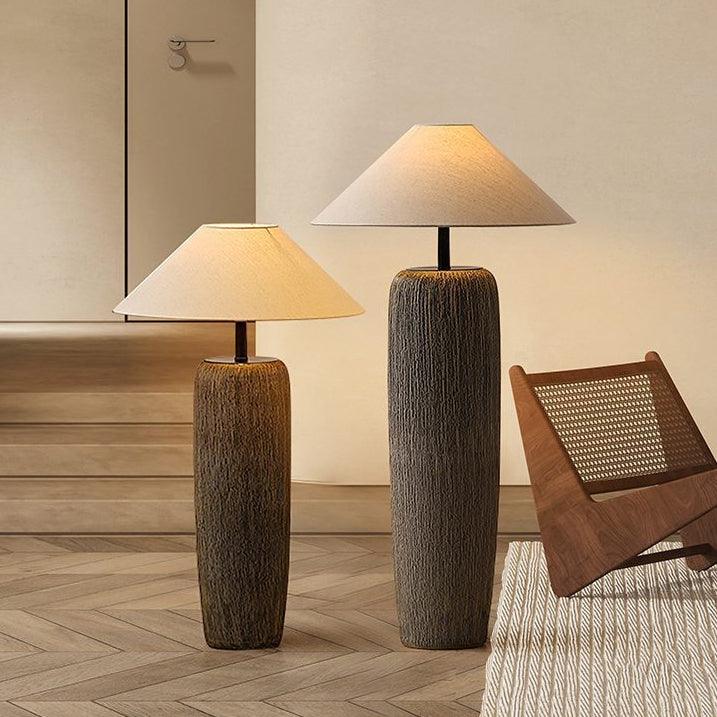 Weathered Wood Grain Floor Lamp - Vakkerlight