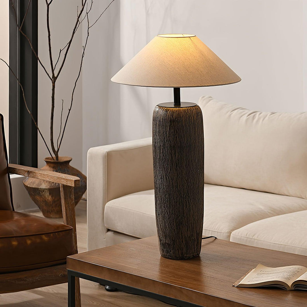 Weathered Wood Grain Floor Lamp - Vakkerlight